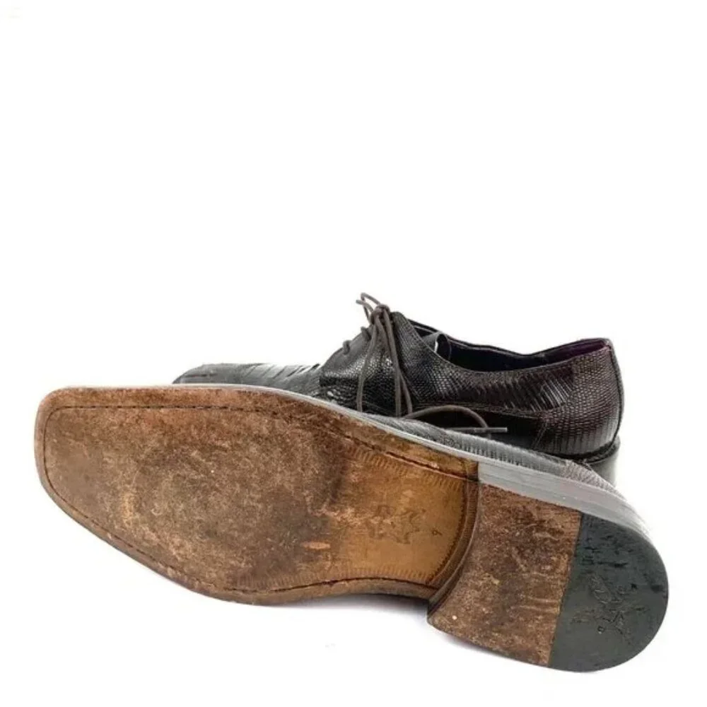 DAVID X‎ Midtown Genuine Lizard Crocodile Dress Oxfords